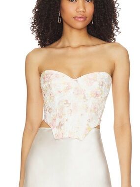Bardot White Top with Black Logo Tag